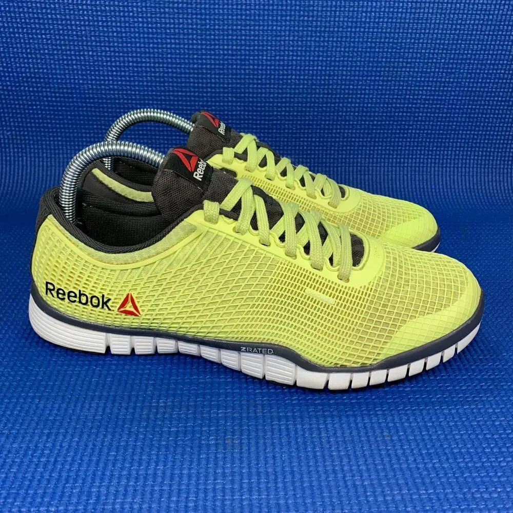 🔴 REEBOK Zquick TR Punch Women`s Size 9.5 Yellow Black Athletic Shoes V54728